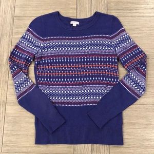 Merona knit sweater blue purple Medium